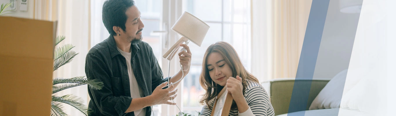 father with daughters in autumn