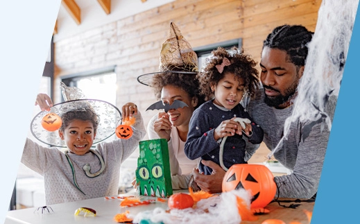 African-American veteran on porch with daughter